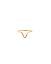 SUN & SELENE handcrafted NIKE stacking ring in gold fill