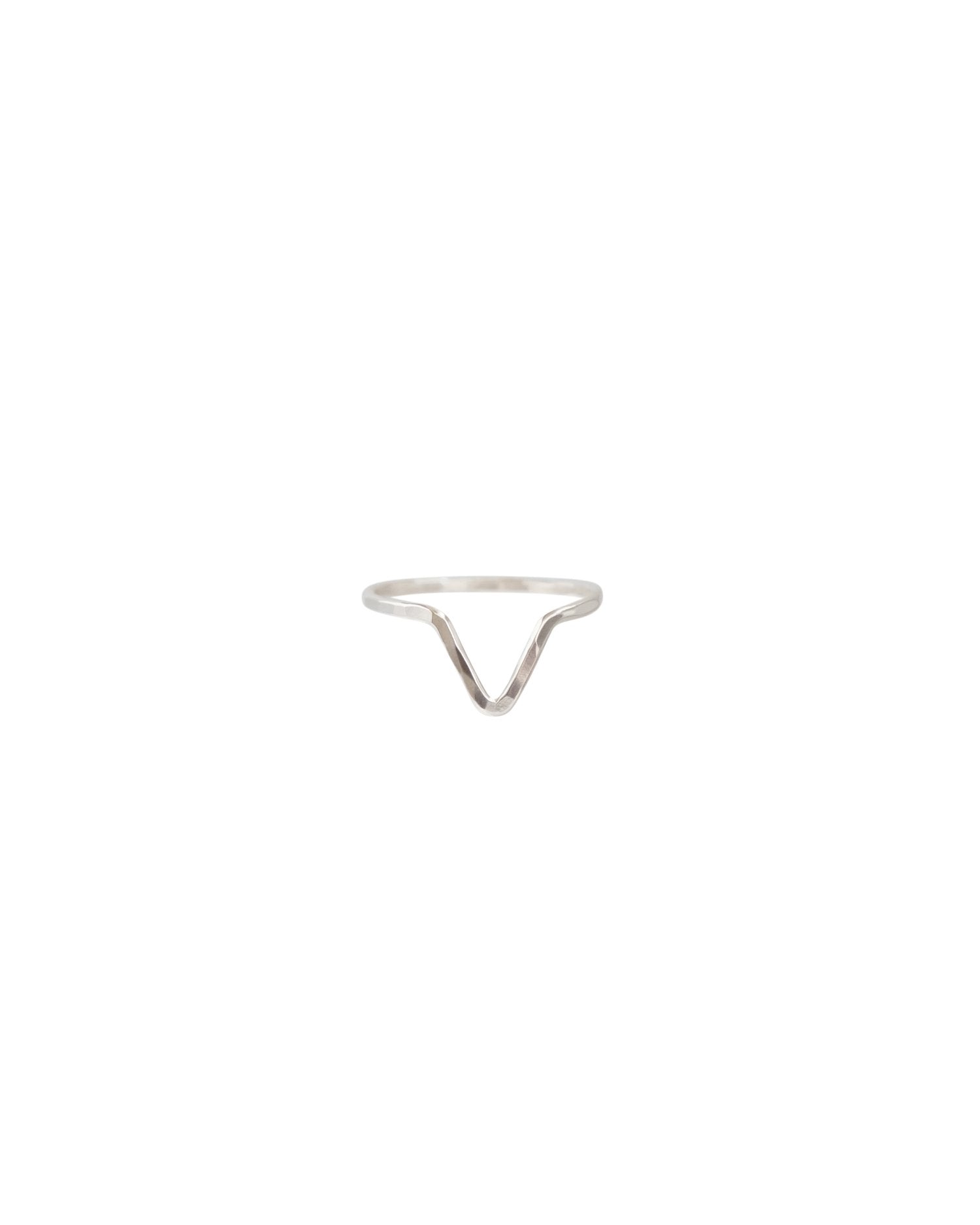 SUN & SELENE handcrafted NIKE stacking ring in silver 