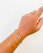 SUN & SELENE link bracelet on model 