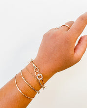 SUN & SELENE link bracelet on model