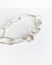 SUN & SELENE silver oval link bracelet