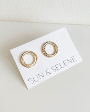 SUN & SELENE gold orbit studs