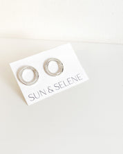 SUN & SELENE silver pandeia studs