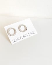 SUN & SELENE silver pandeia studs