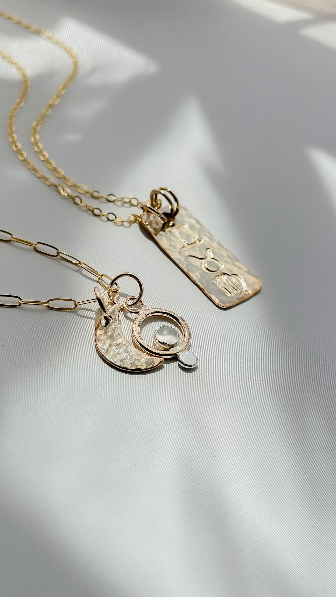 SUN & SELENE zodiac necklaces
