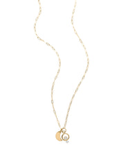 SUN & SELENE crescent + moonstone necklace