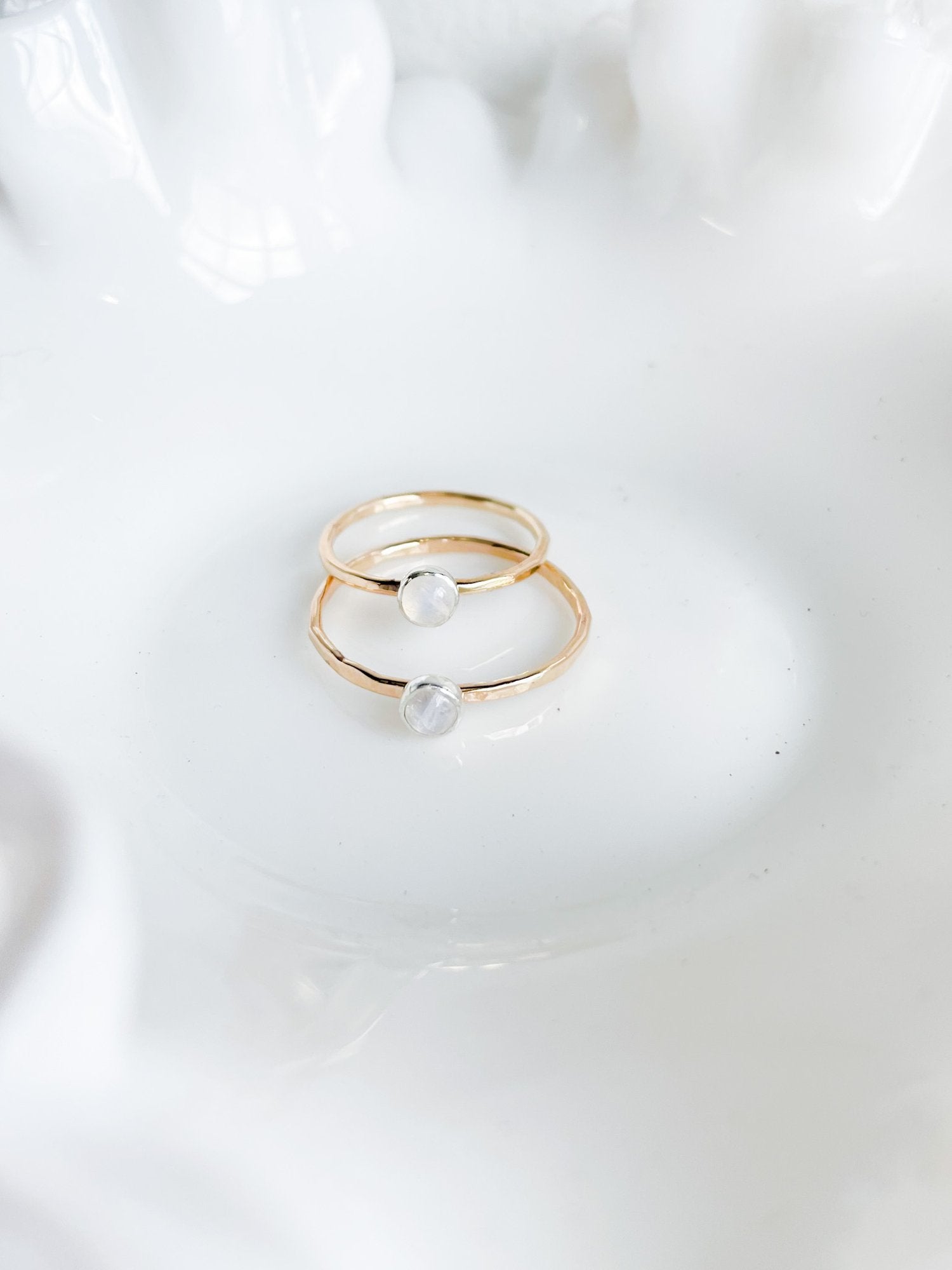 SUN & SELENE goddess selene stacking ring