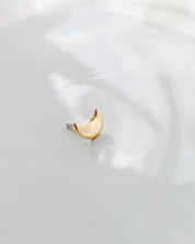 SUN & SELENE gold crescent stud