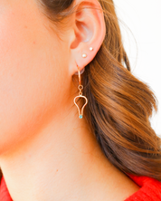 EMERALD BALLOON// charm hoops