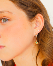SAMPLE SALE EMERALD EYE EARRINGS