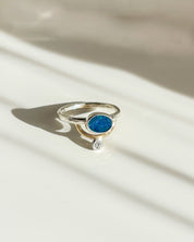 CALLISTO// opal + diamond arc ring