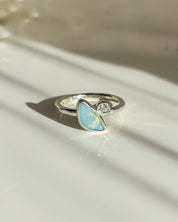 CALLISTO// opal + diamond orbit ring