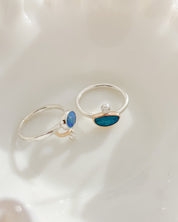 CALLISTO// opal + diamond crown ring