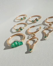 EMERALD BALLOON// charm hoops