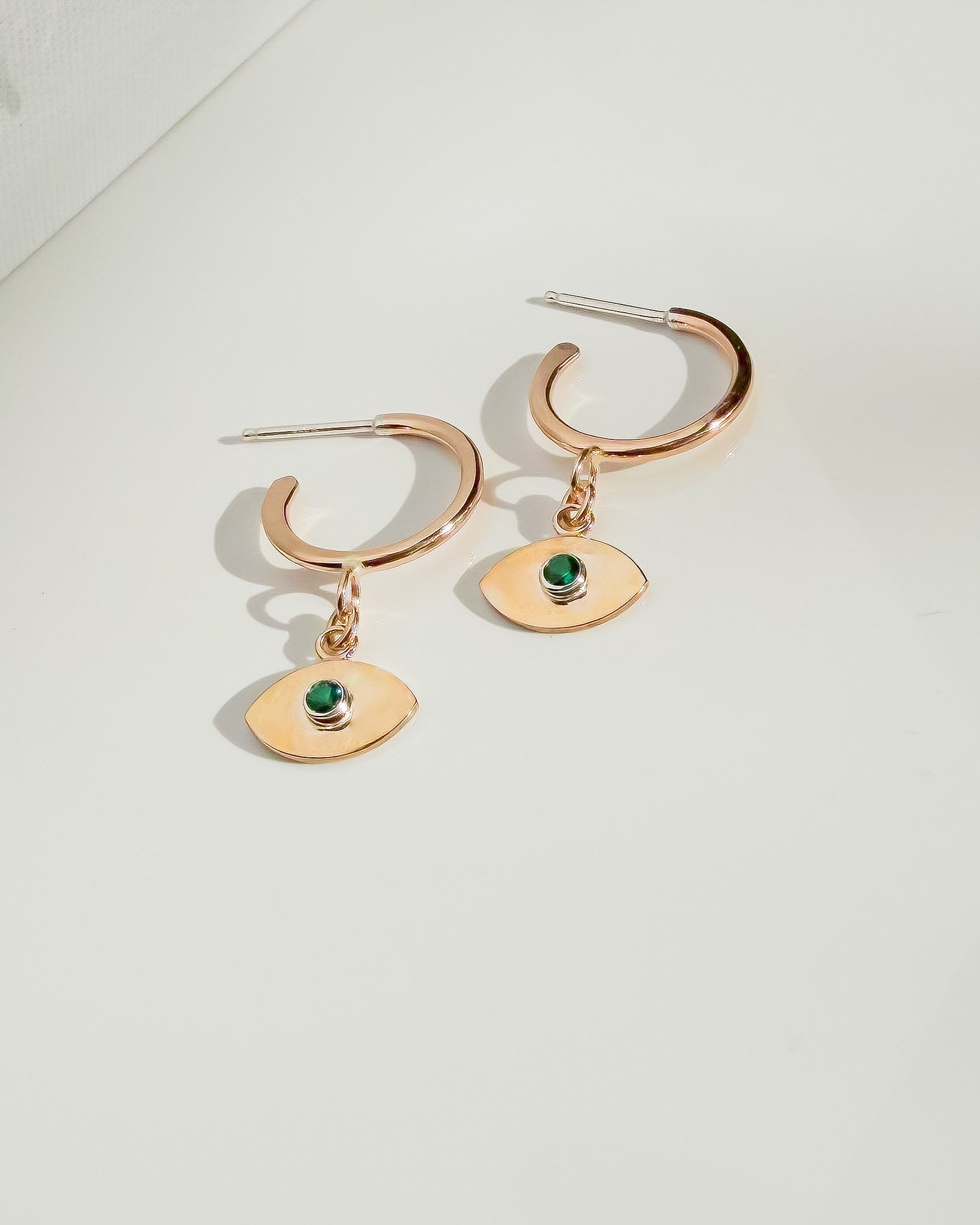 SAMPLE SALE EMERALD EYE EARRINGS