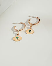 SAMPLE SALE EMERALD EYE EARRINGS
