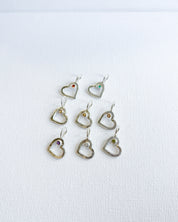 SAMPLE SALE TINY HEARTS SILVER // birthstone charms