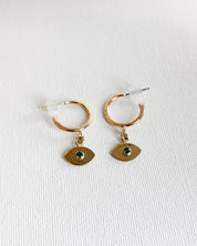 SAMPLE SALE EMERALD EYE EARRINGS