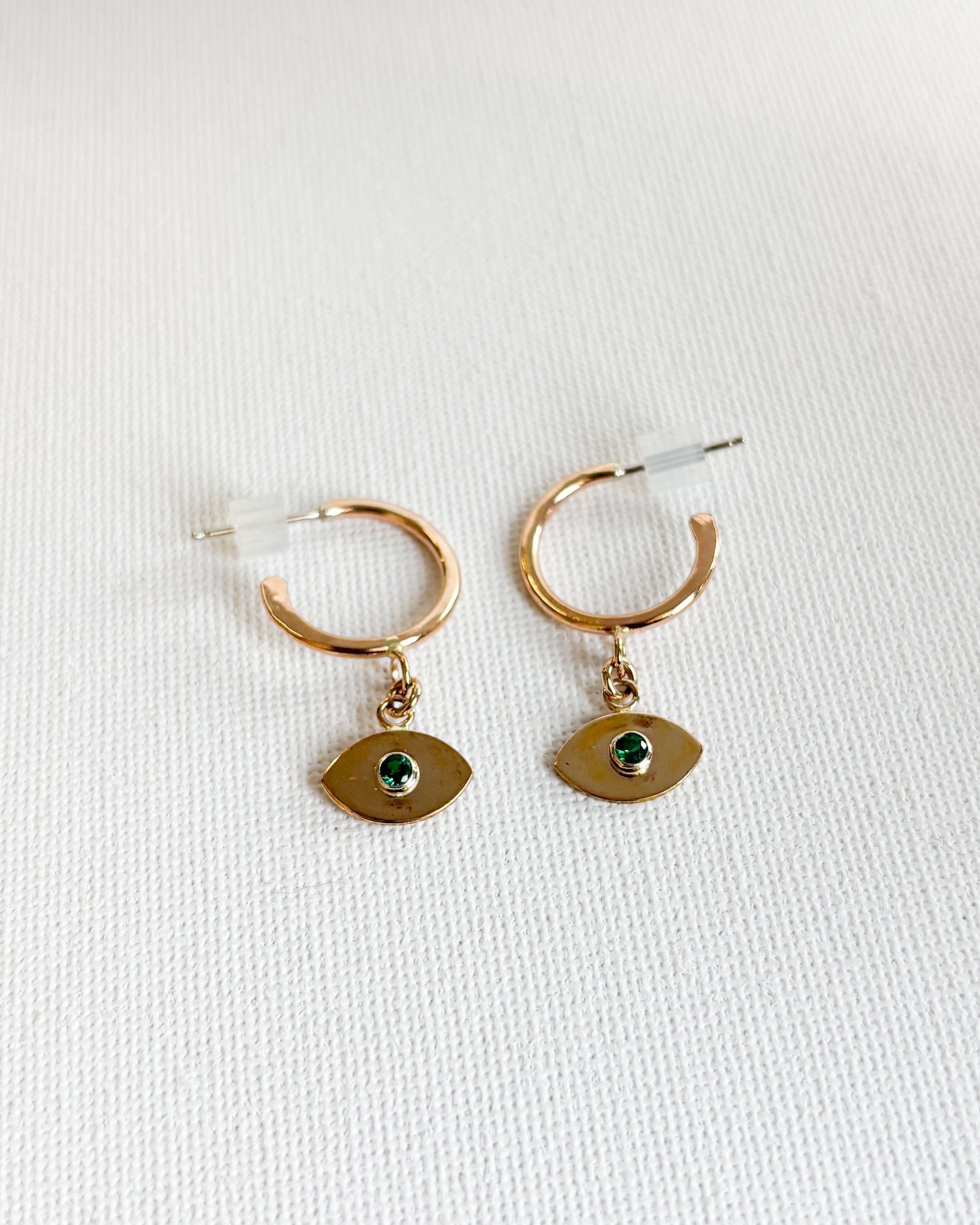 SAMPLE SALE EMERALD EYE EARRINGS