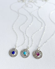 SAMPLE SALE SILVER AURORA GEMSTONE NECKLACE