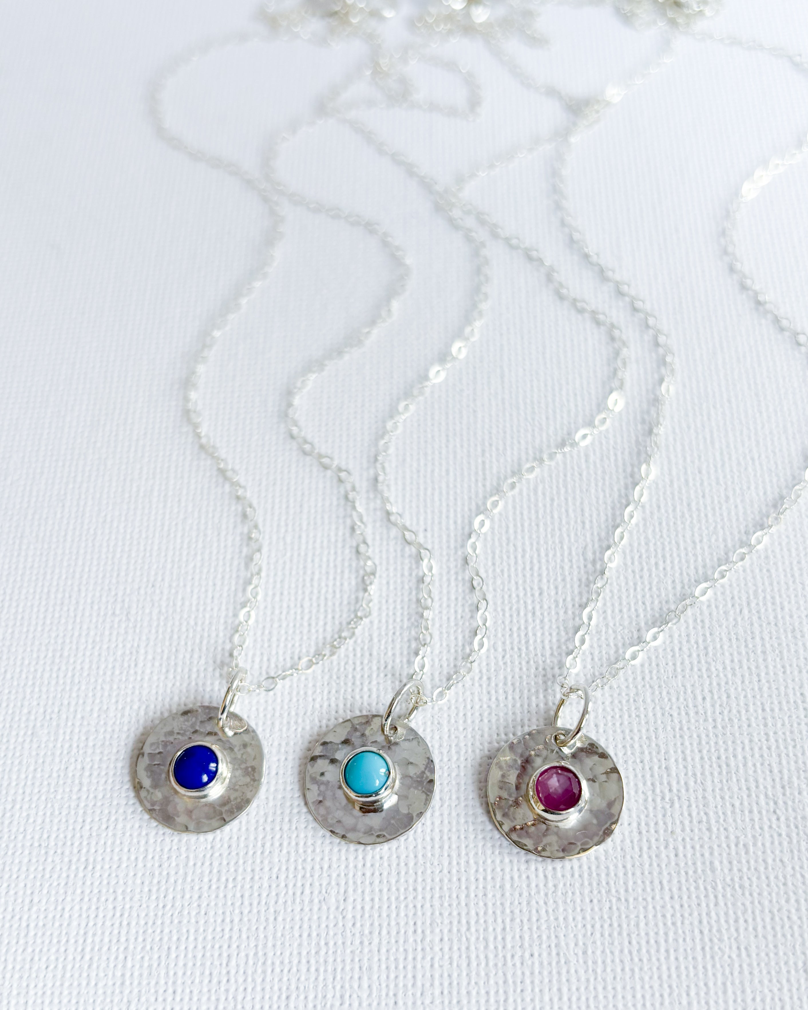 SAMPLE SALE SILVER AURORA GEMSTONE NECKLACE