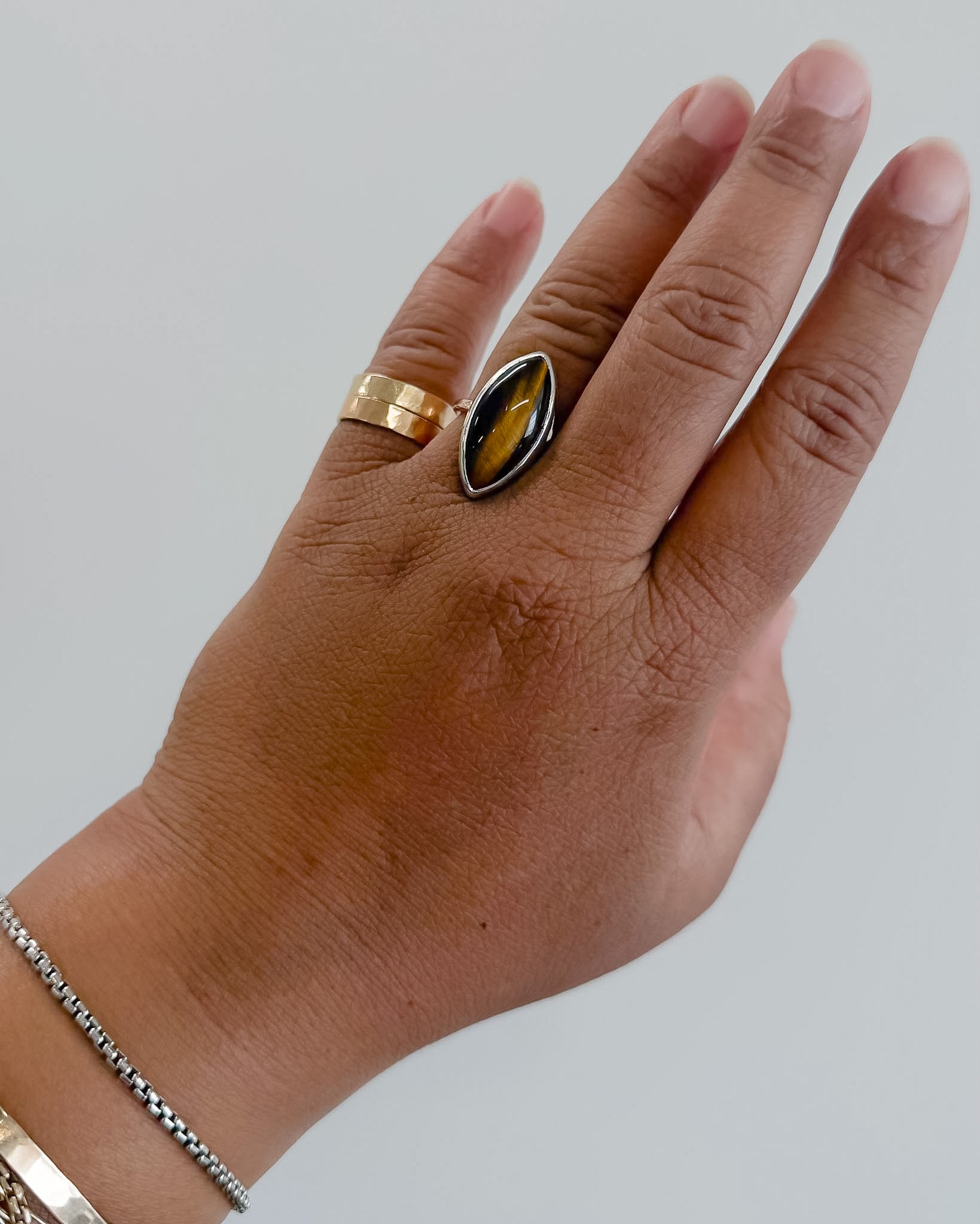 AMULET RING // tigers eye
