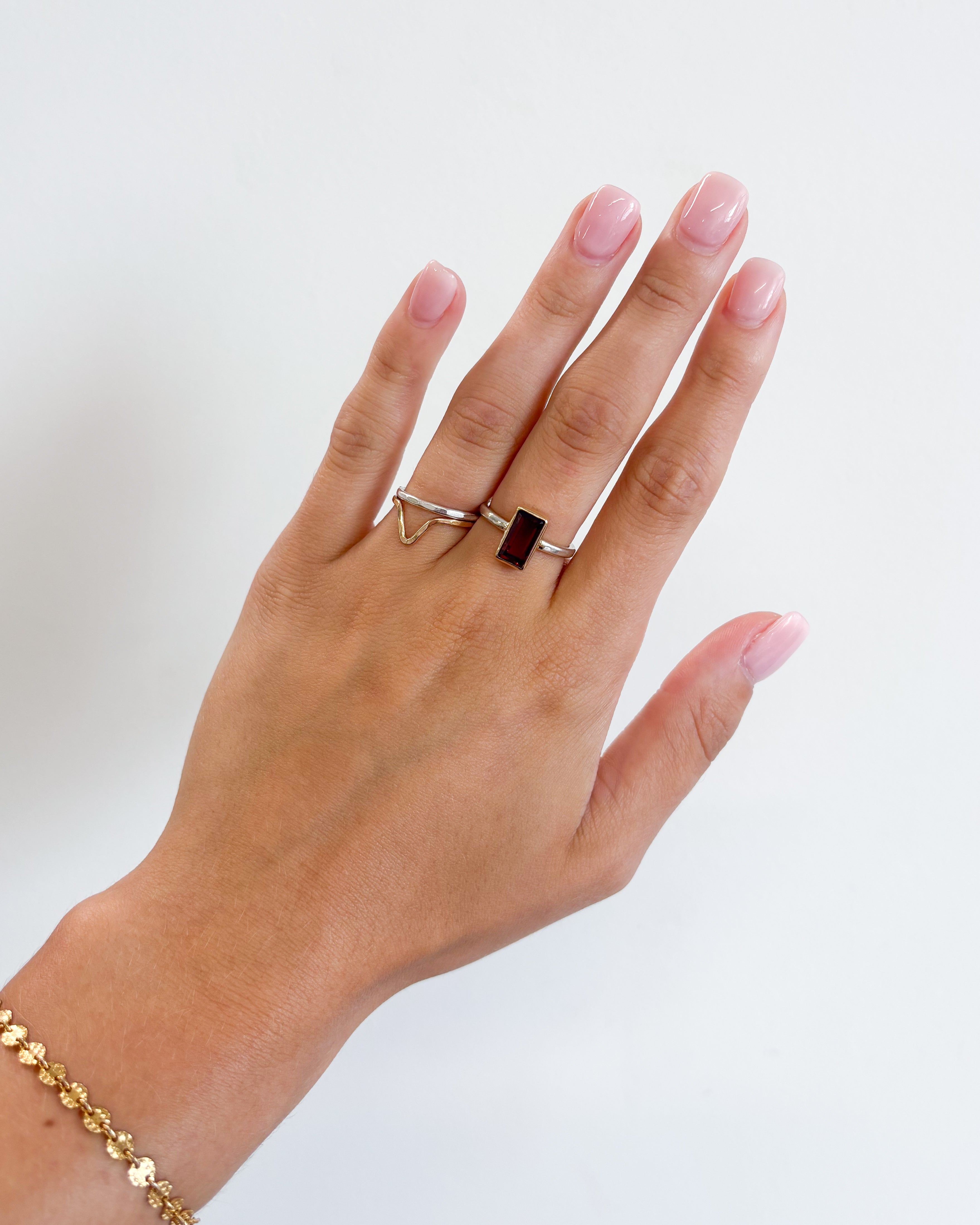 Garnet Solitare Ring