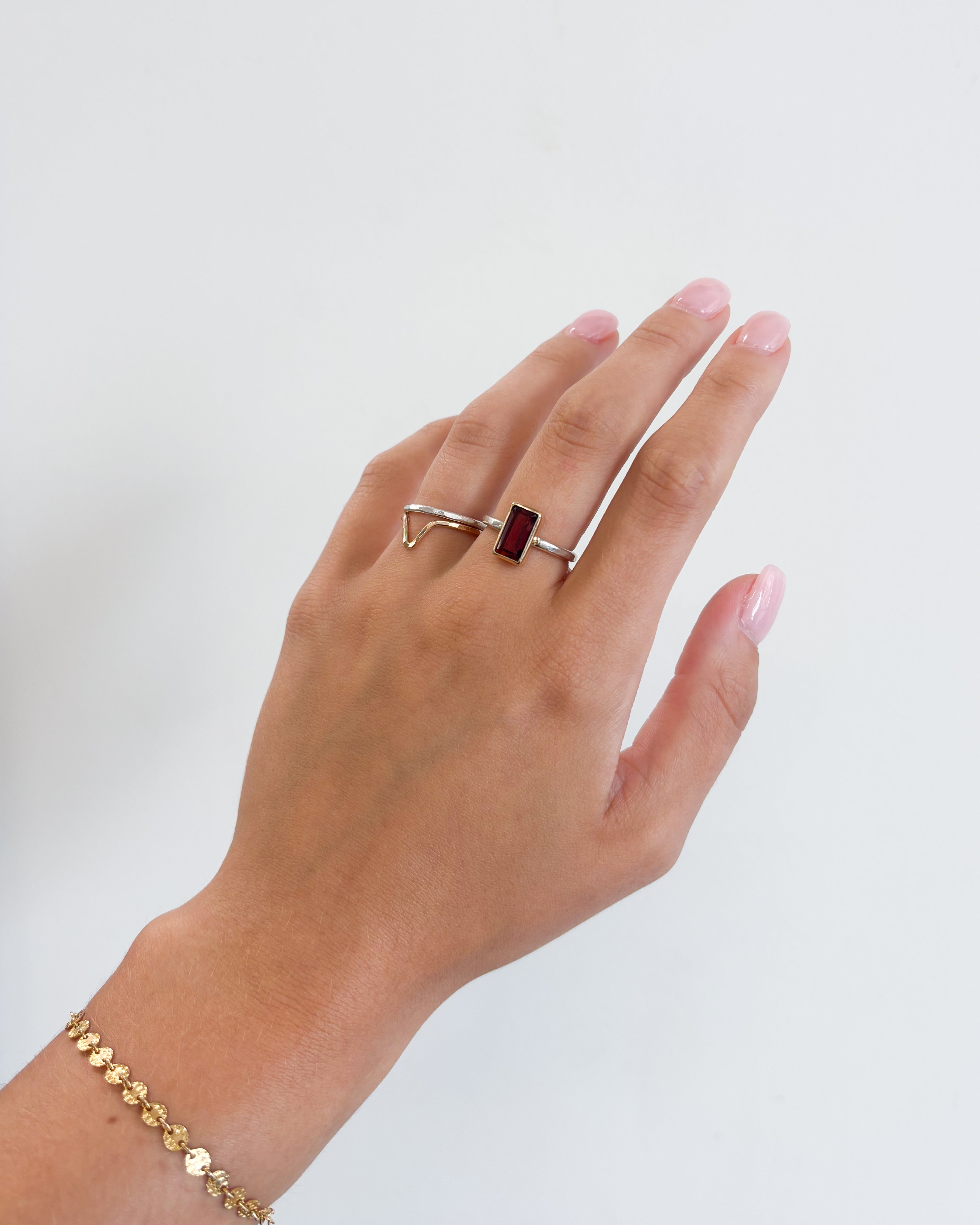 Garnet Solitare Ring