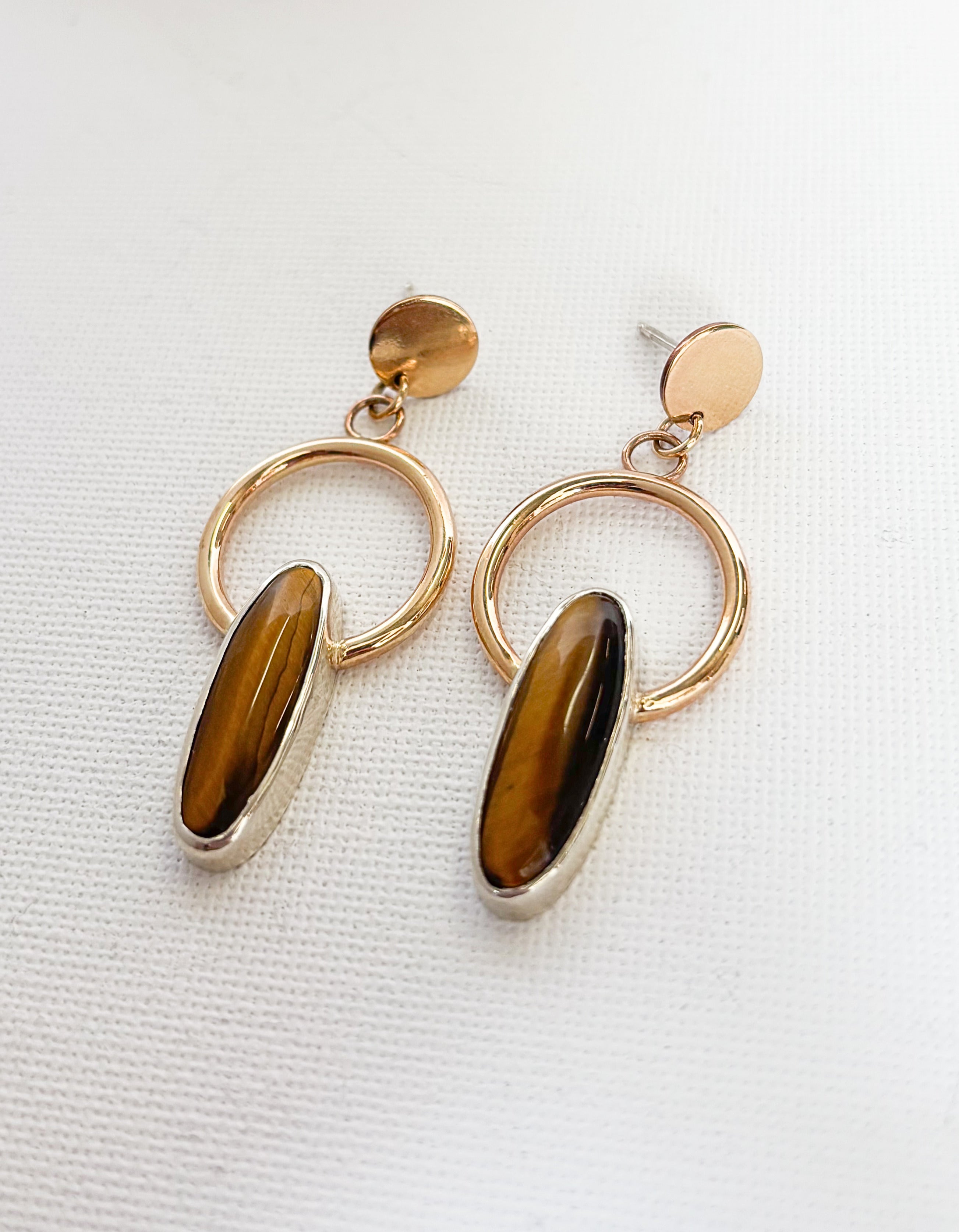 AMULET// tigers eye hoops