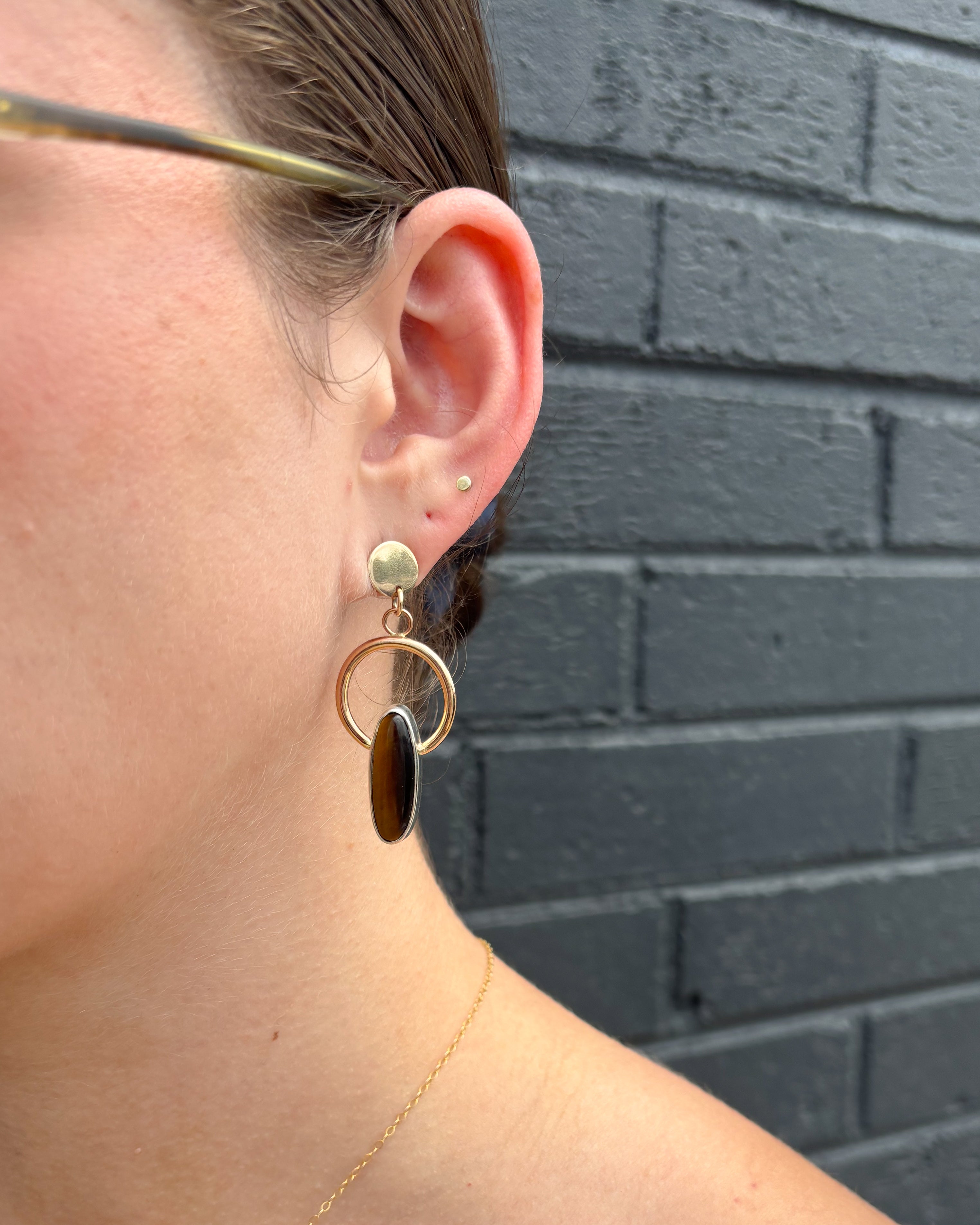 AMULET// tigers eye hoops