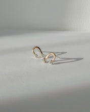 DIAMOND DRIP // tiny arc studs