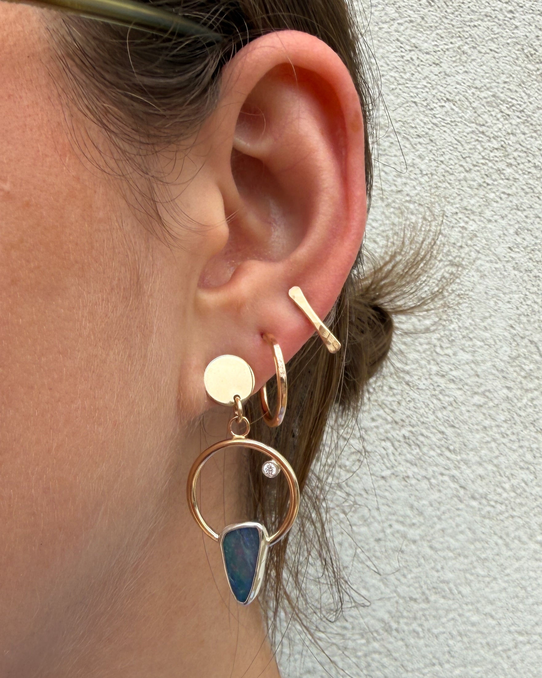 Callisto Opal + Diamond earrings