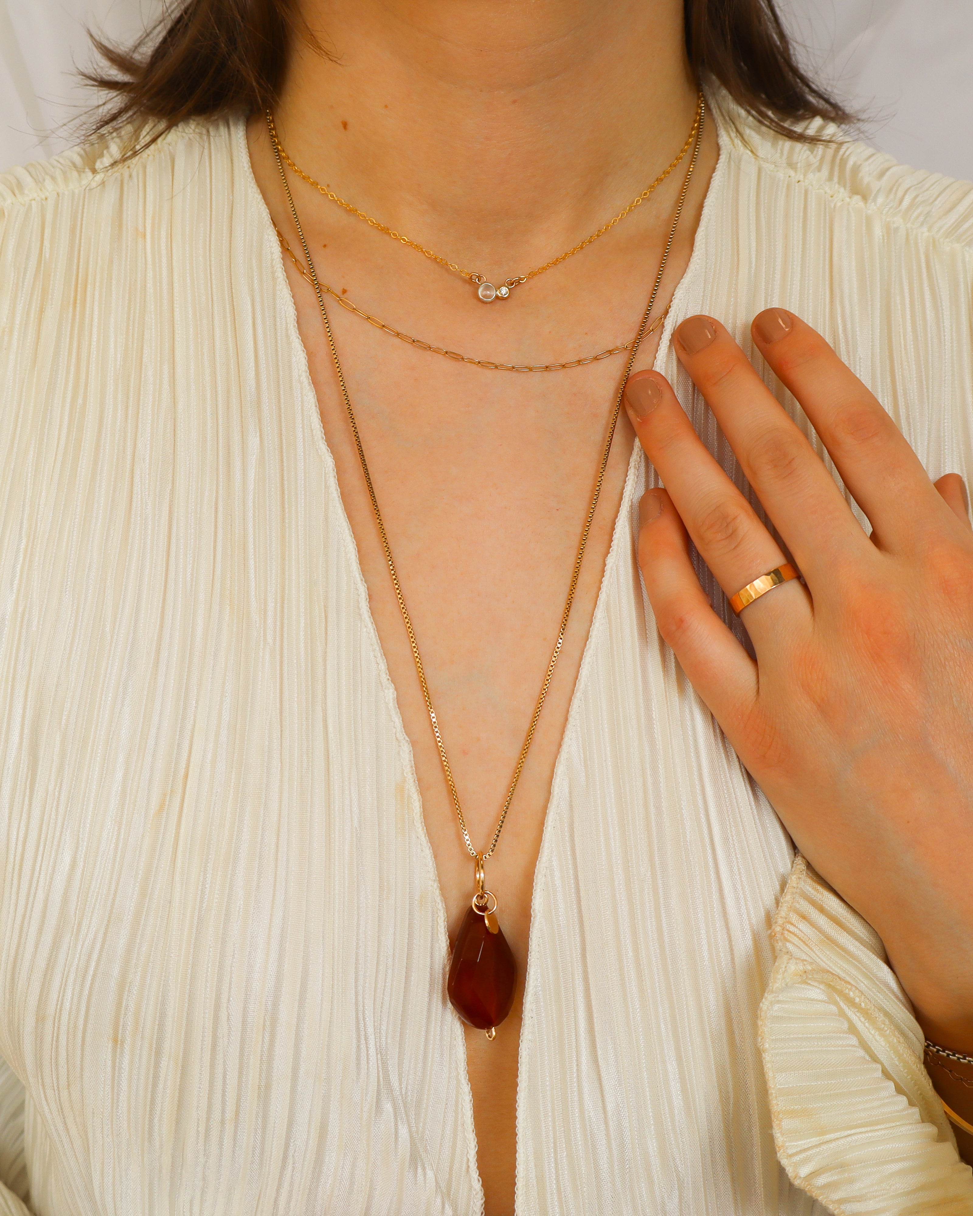 AMULET// crystal charm necklace