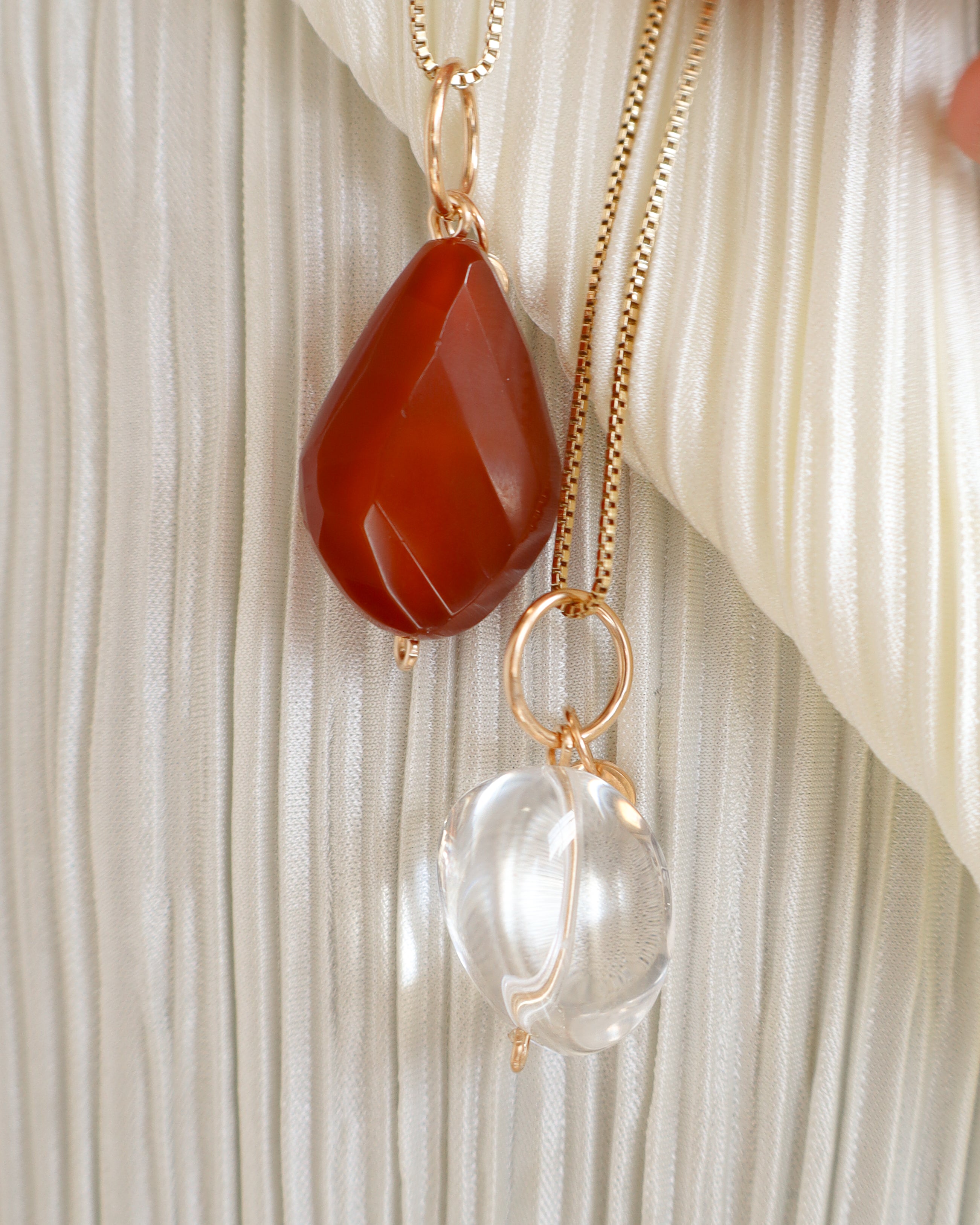 AMULET// crystal charm necklace