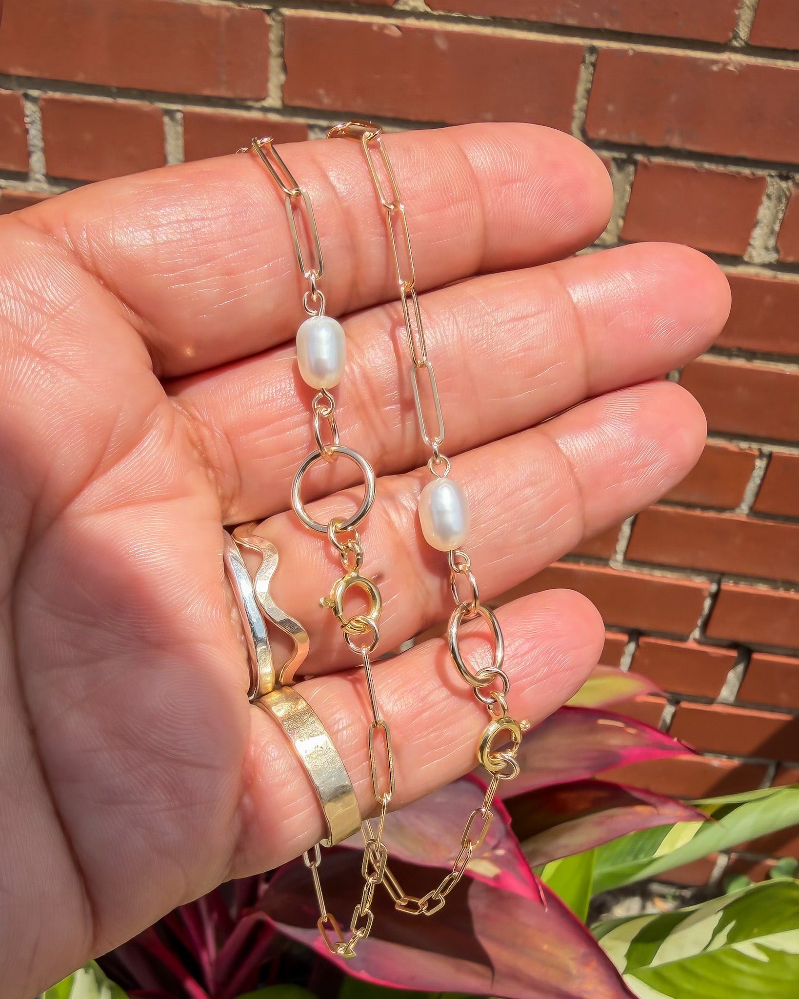 COAST// pearl anklet