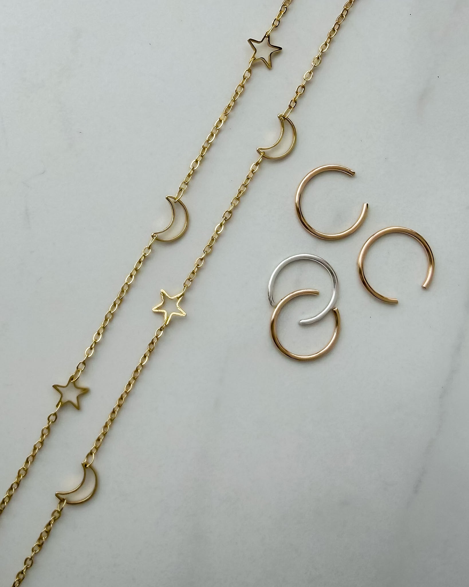 MOON + STARS // anklet