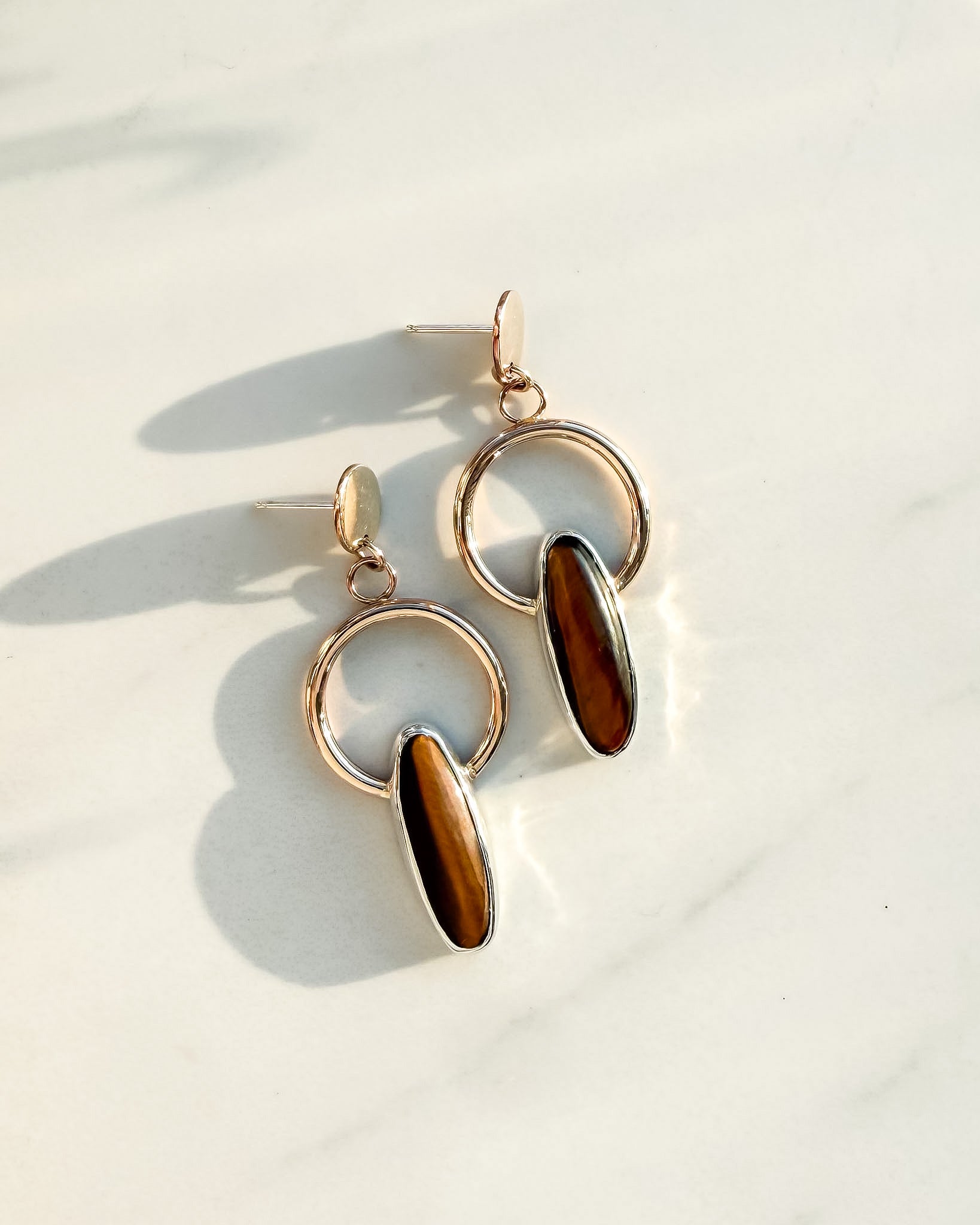 AMULET// tigers eye hoops