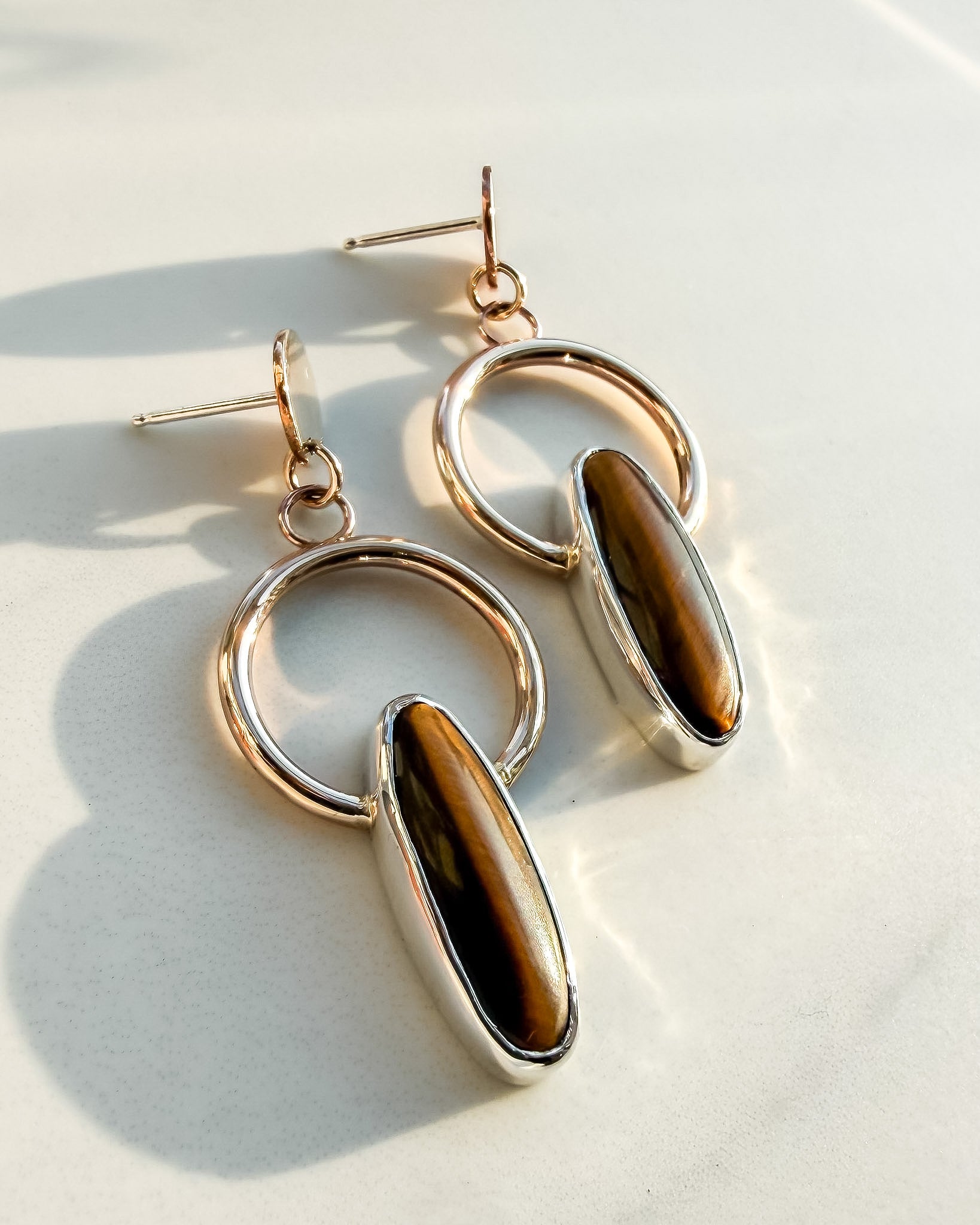 AMULET// tigers eye hoops