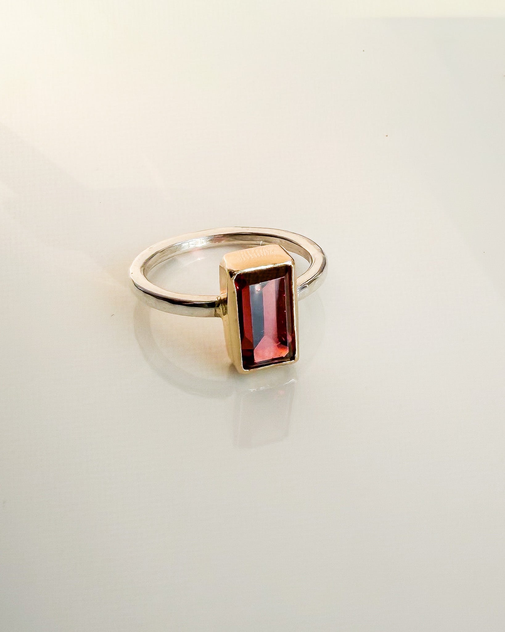 Garnet Solitare Ring