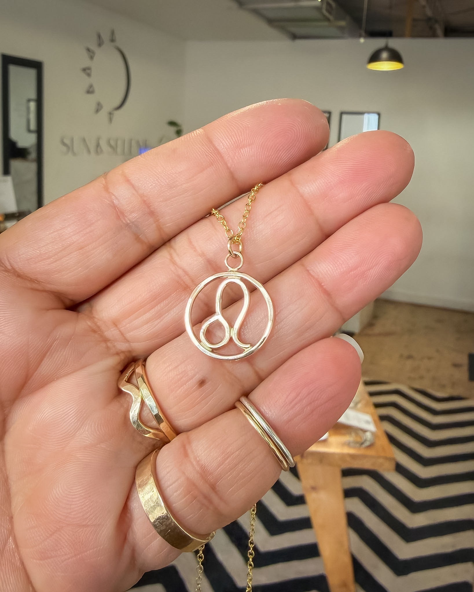 LEO// classic zodiac necklace