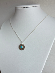 SAMPLE SALE SILVER AURORA GEMSTONE NECKLACE