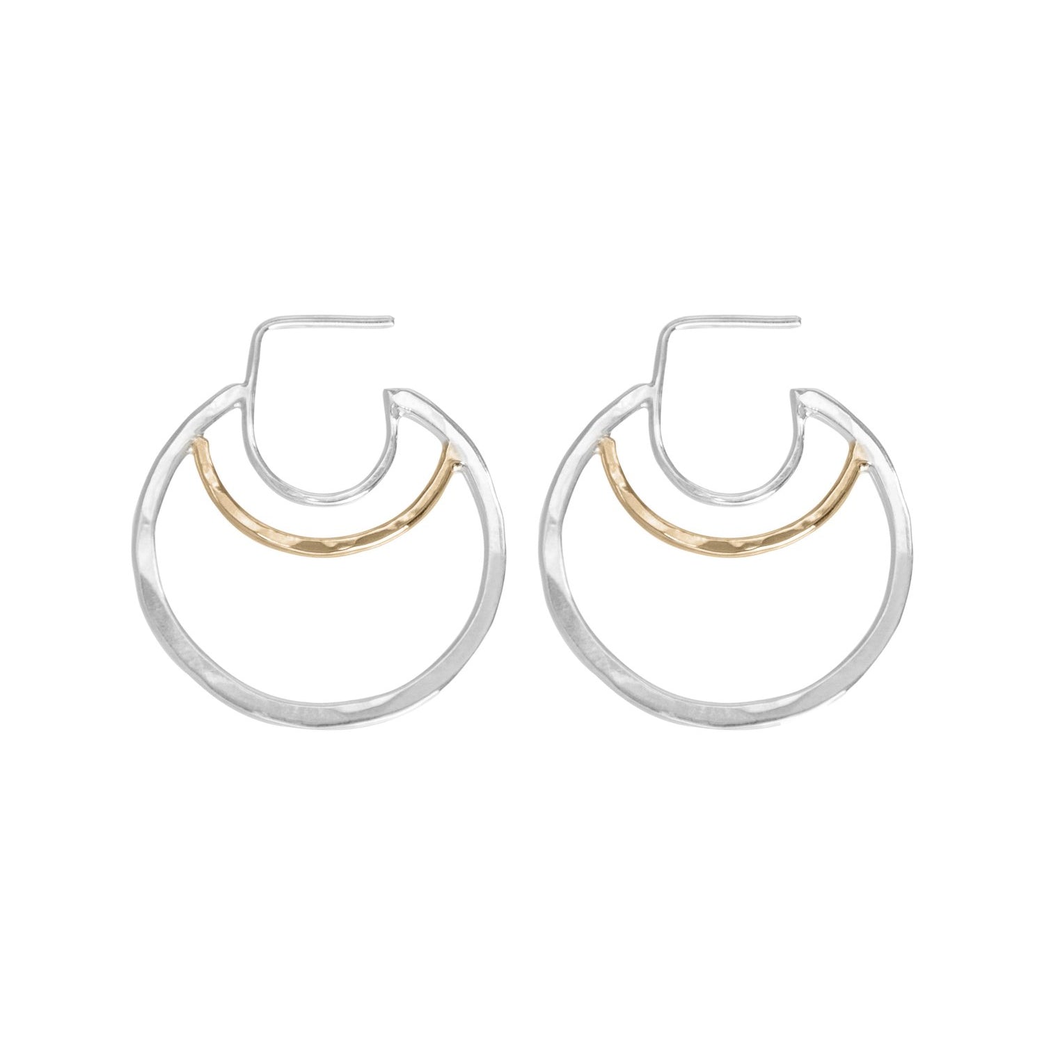  greek amazon warrior silver exterior hoops