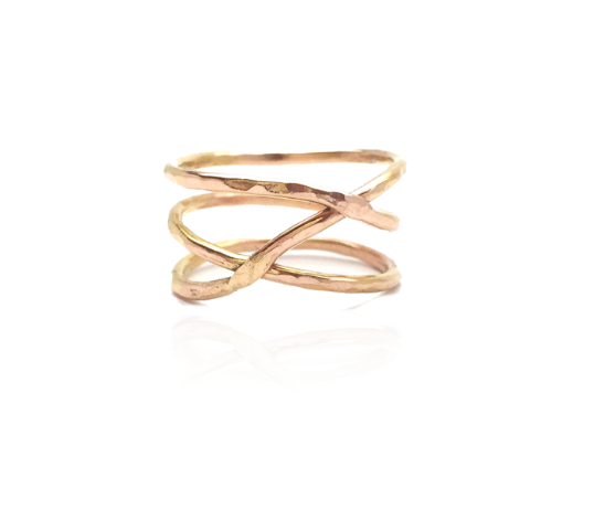 SUN & SELENE aphrodite goddess of love ring in gold fill 