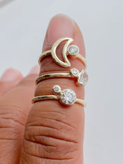 SUN & SELENE handcrafted diamond rings