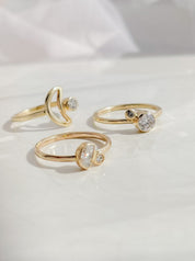 SUN & SELENE to the moon + back engagement ring collection