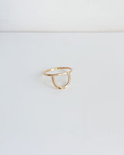 SUN & SELENE aurora arc ring in gold fill 