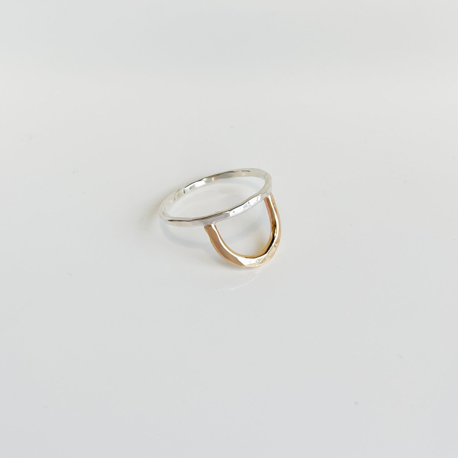 SUN & SELENE aurora arc ring in two tone