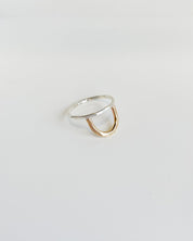 SUN & SELENE aurora arc ring in two tone