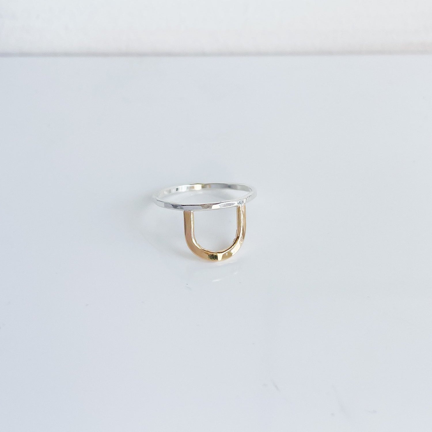 SUN & SELENE aurora arc ring in two tone