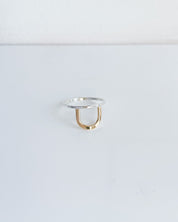 SUN & SELENE aurora arc ring in two tone